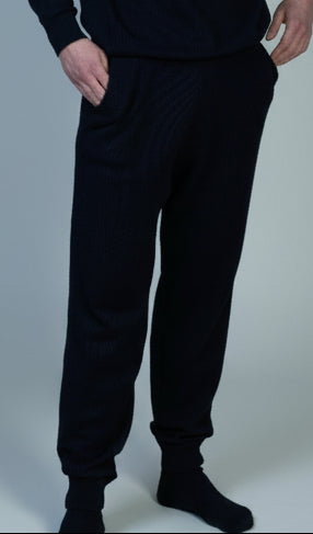 Navy cashmere joggers unisex
