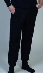 Navy cashmere joggers unisex