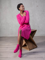 Cashmere Cold Water Swimming Wrap in Pink