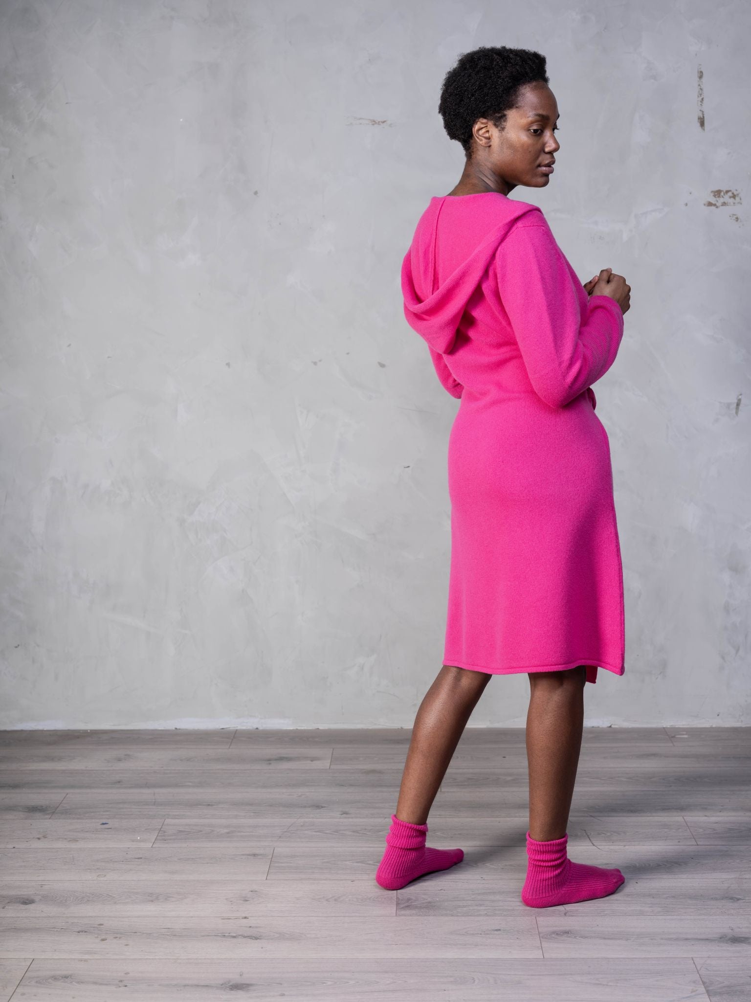 Cashmere Cold Water Swimming Wrap in Pink