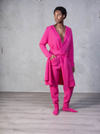 Cashmere Cold Water Swimming Wrap in Pink