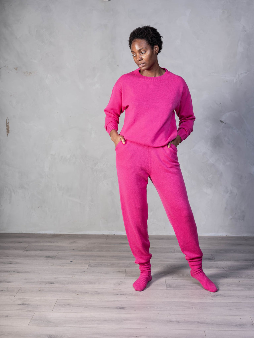 Cashmere Jogger in Pink