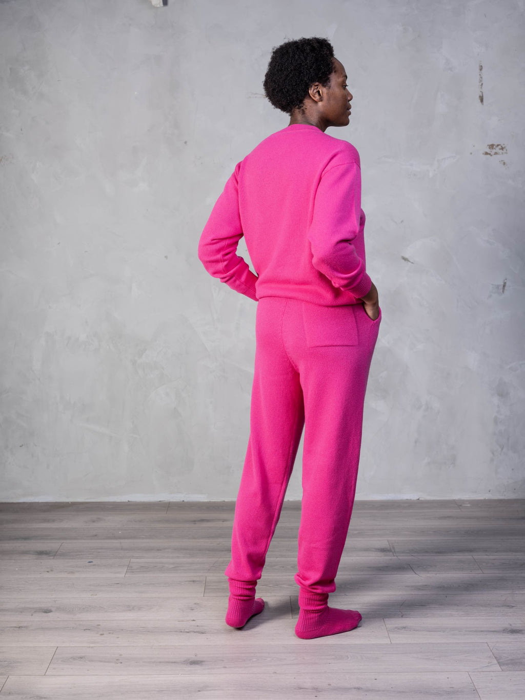 Cashmere Jogger in Pink