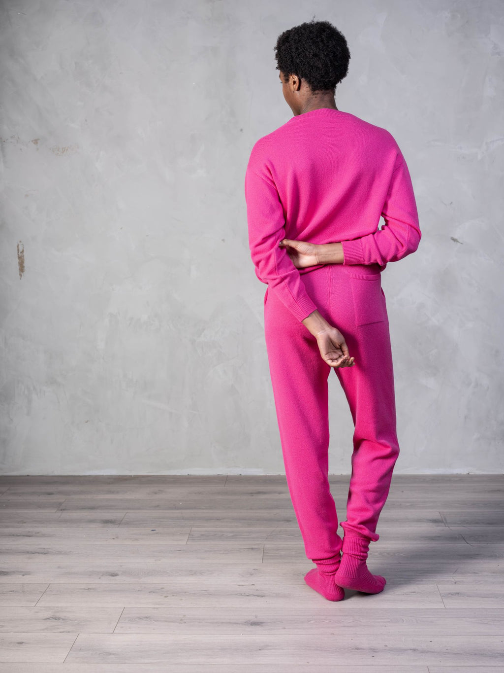 Cashmere Jogger in Pink
