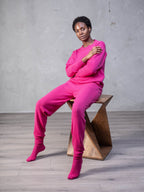 Cashmere Jogger in Pink