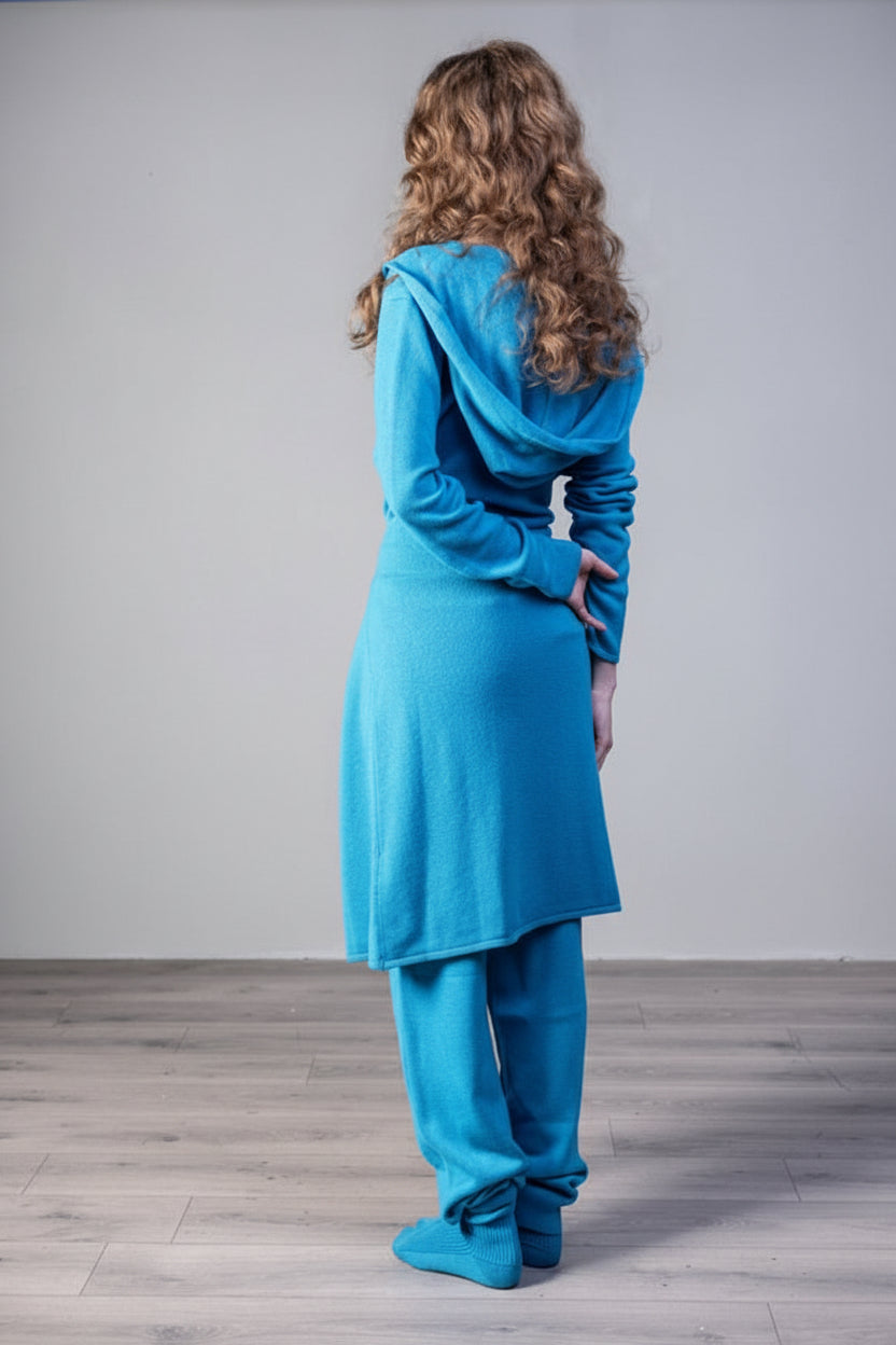 The Cashmere Cold Water Swim Wrap in Cerulean