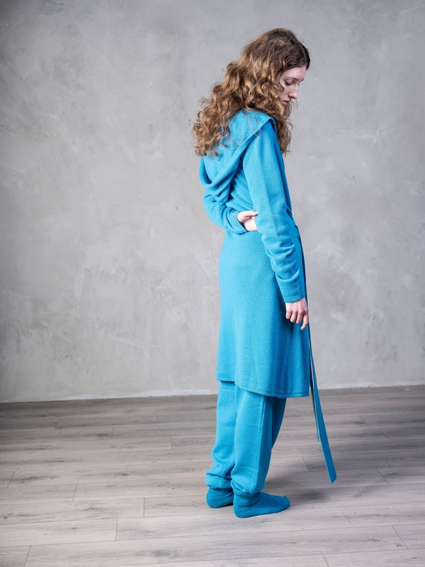 The Cashmere Cold Water Swim Wrap in Cerulean