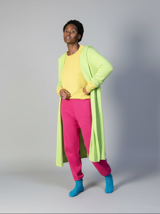 The Cashmere Cold Water Swim Wrap in Lime