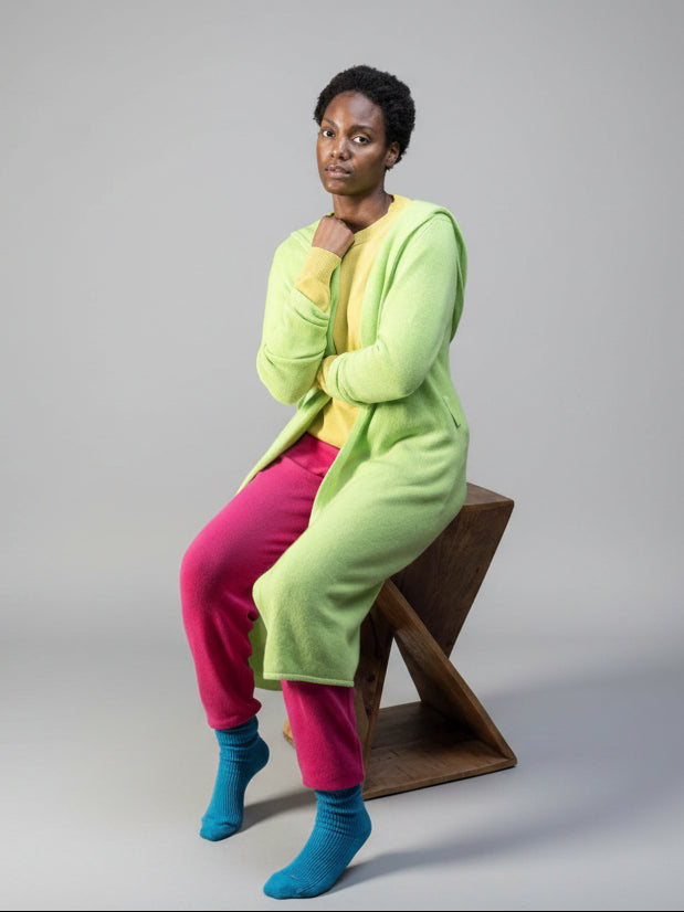 The Cashmere Cold Water Swim Wrap in Lime