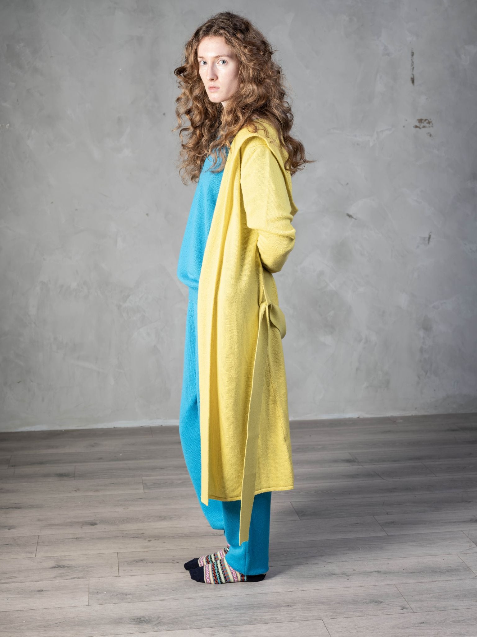 Cashmere Cold Water Swimming Wrap in Solar