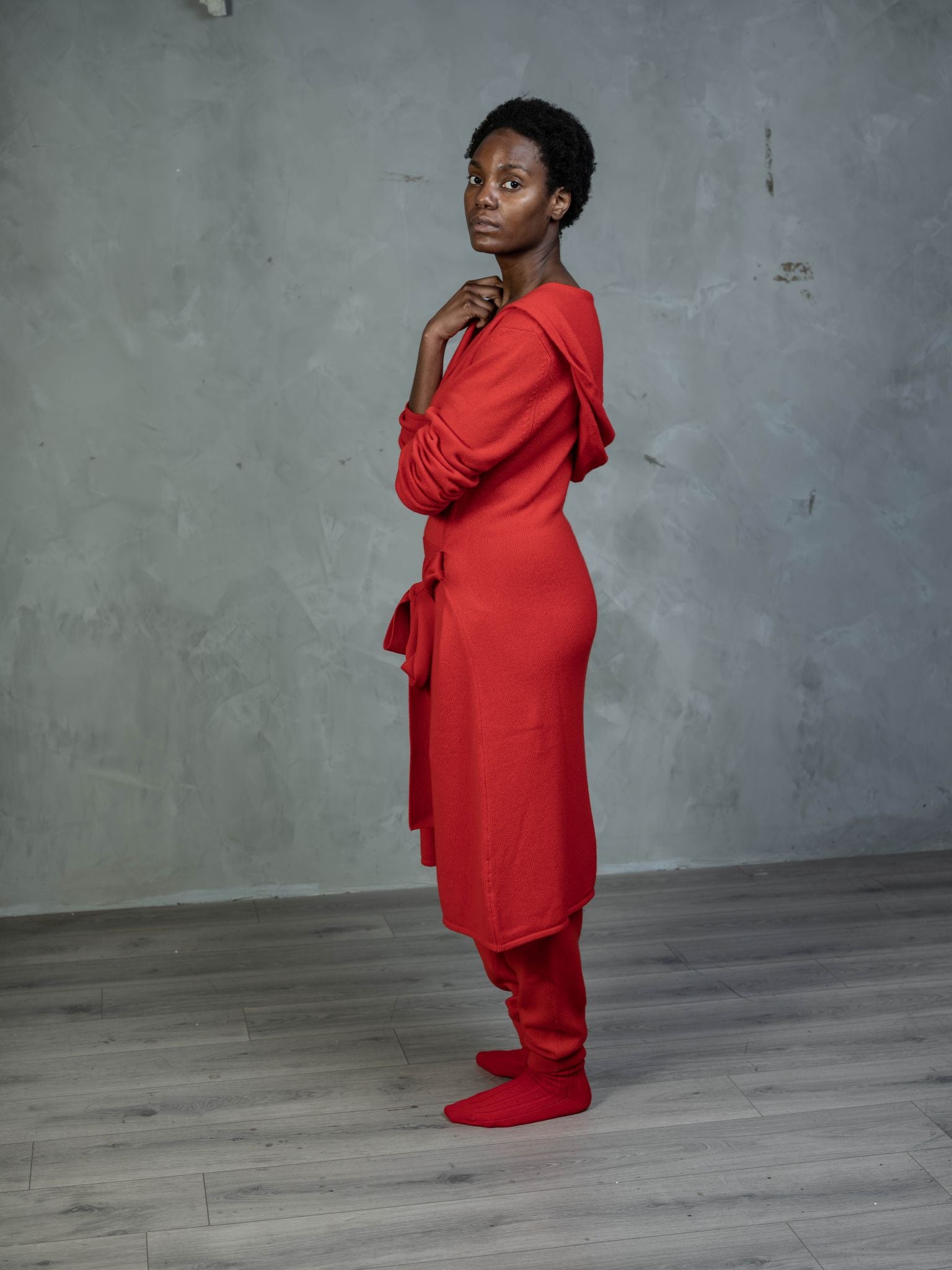 Cashmere Jogger in Poppy