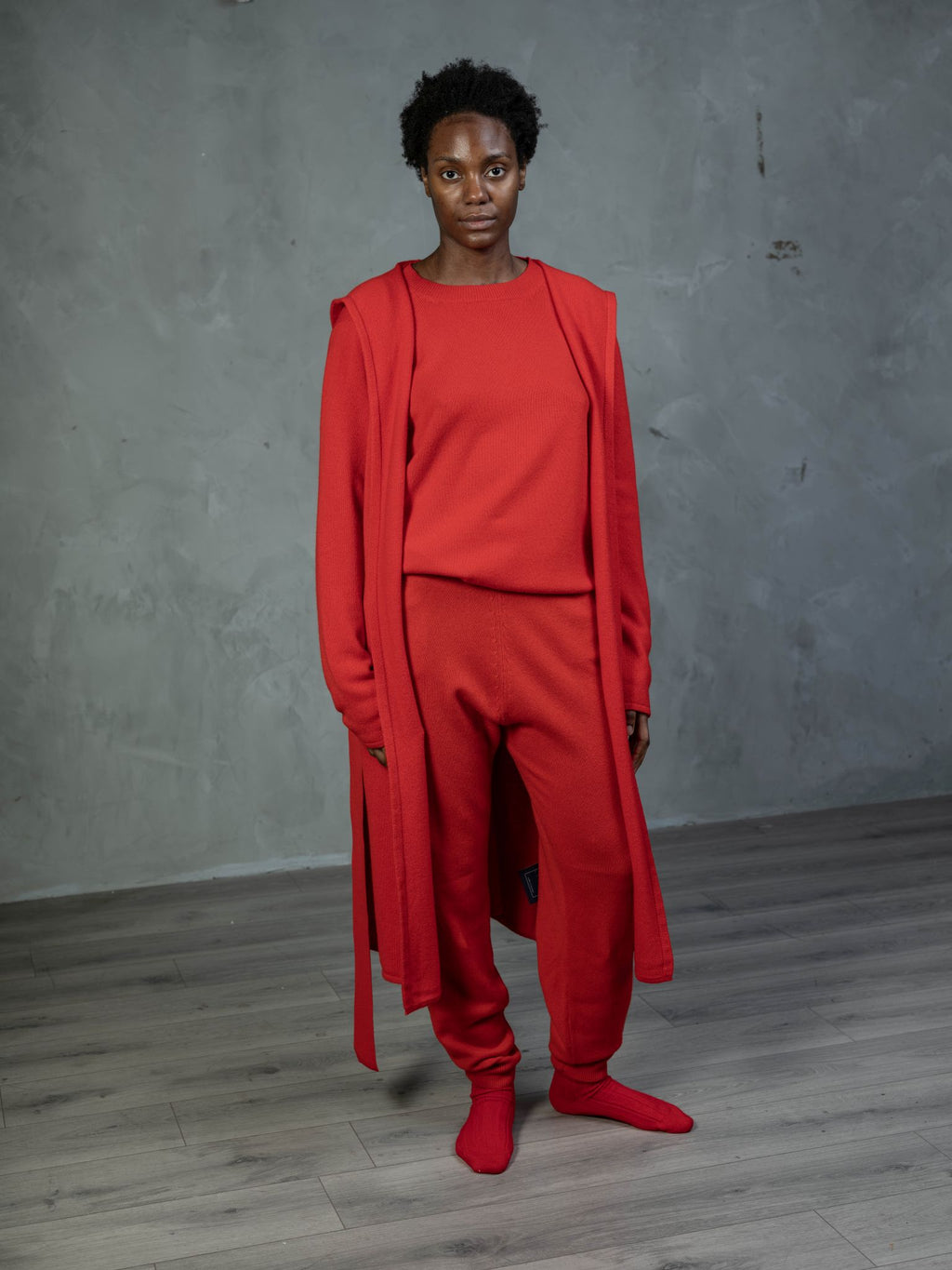 Cashmere Crew in Poppy