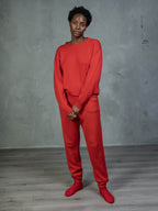 Cashmere Crew in Poppy