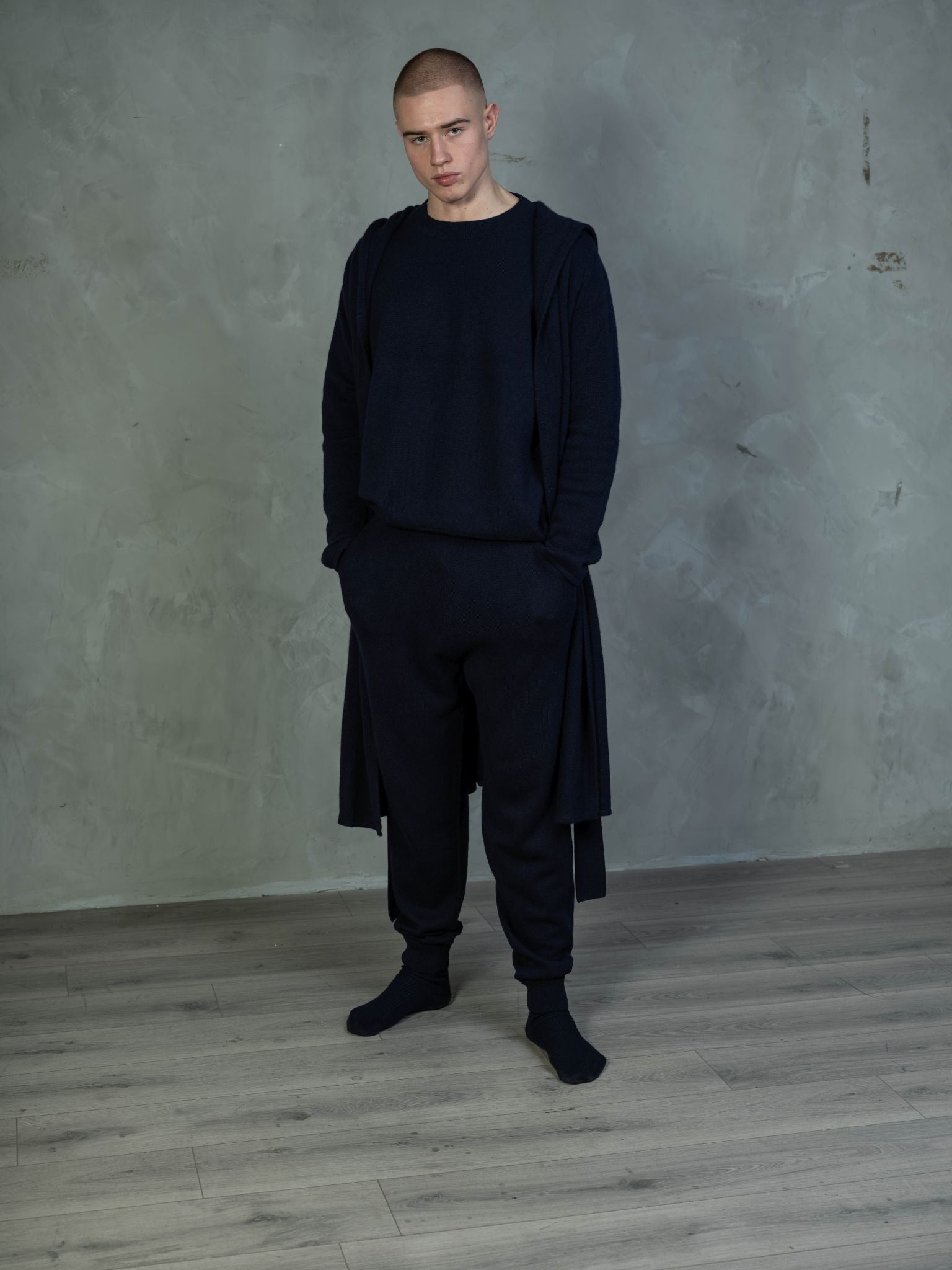 Cashmere Cold Water Swimming Wrap in Nautical