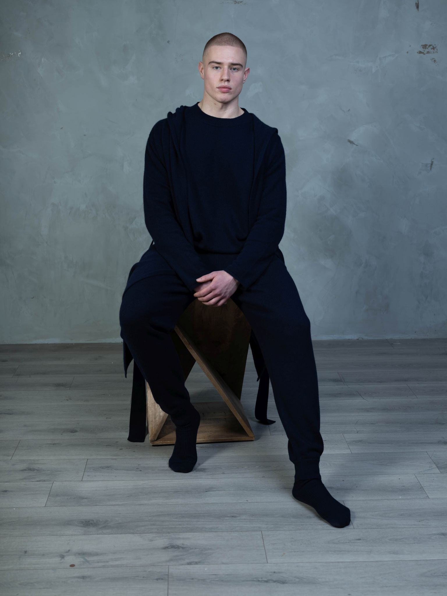 Cashmere Cold Water Swimming Wrap in Nautical