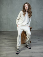 Cashmere Jogger in Pearl