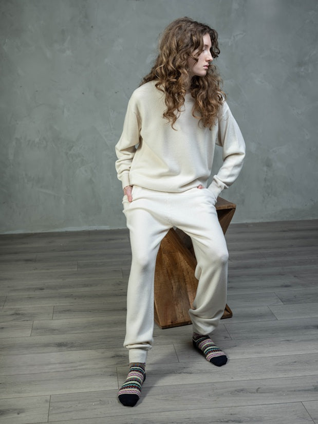 Cashmere Crew In Pearl