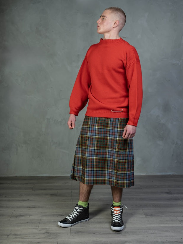 The Cashmere Guernsey in Poppy