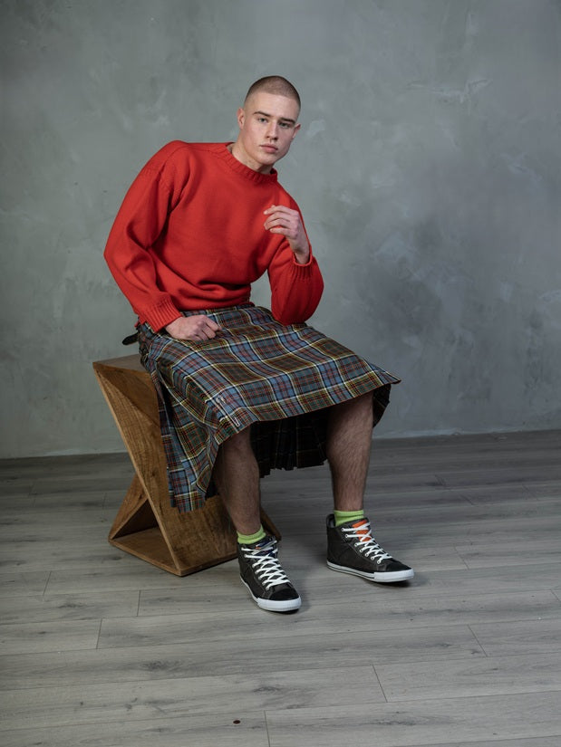 The Cashmere Guernsey in Poppy