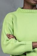 The Cashmere Guernsey in Lime
