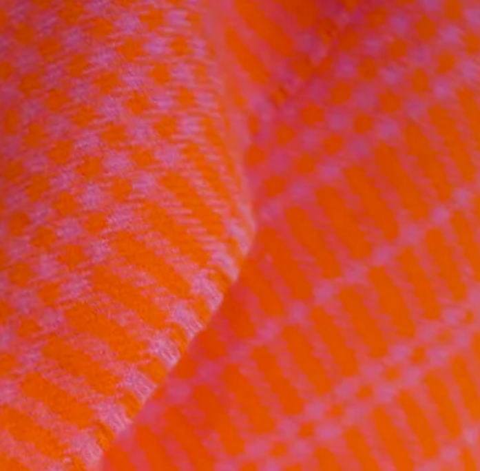The Shepherd's Plaid in Orange and Pink