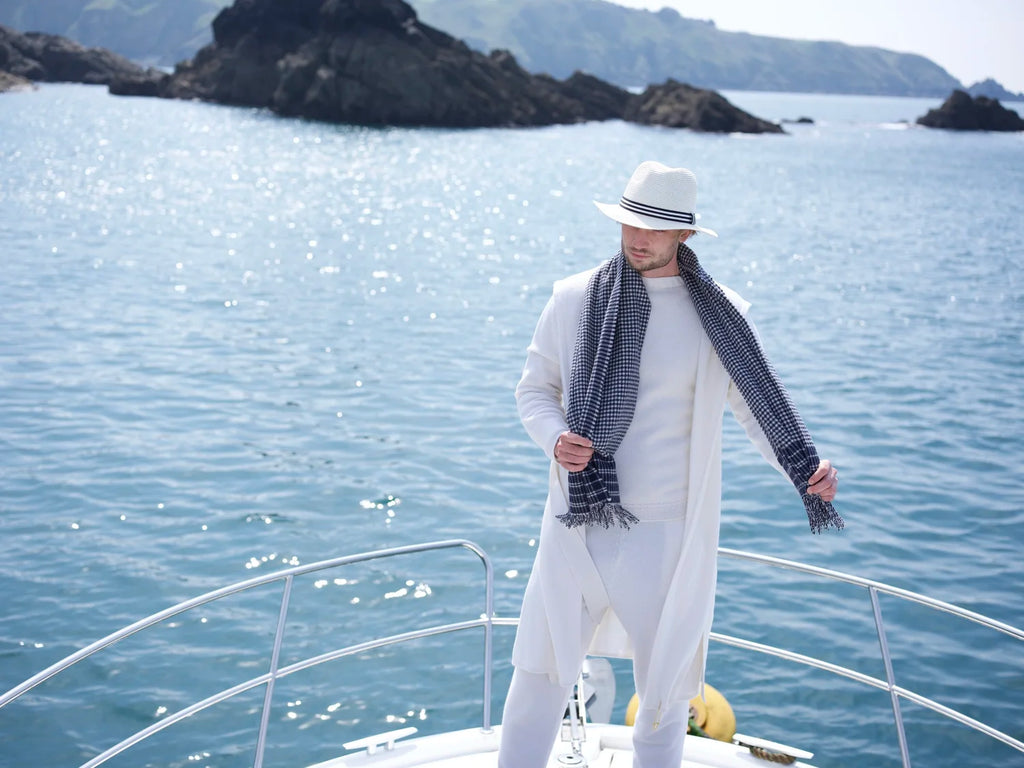 Cashmere Cold Water Swimming Wrap in Pearl