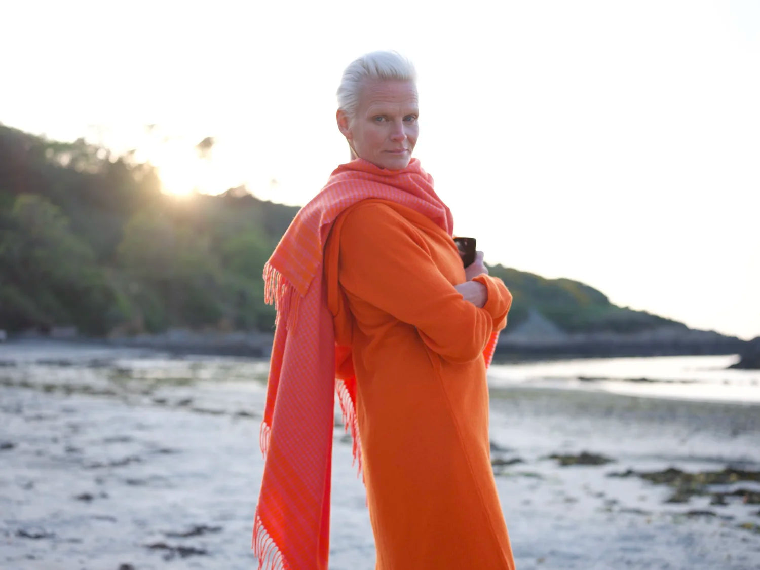 The Shepherd's Plaid in Orange and Pink