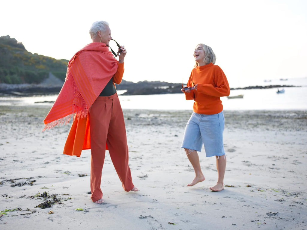 The Shepherd's Plaid in Orange and Pink
