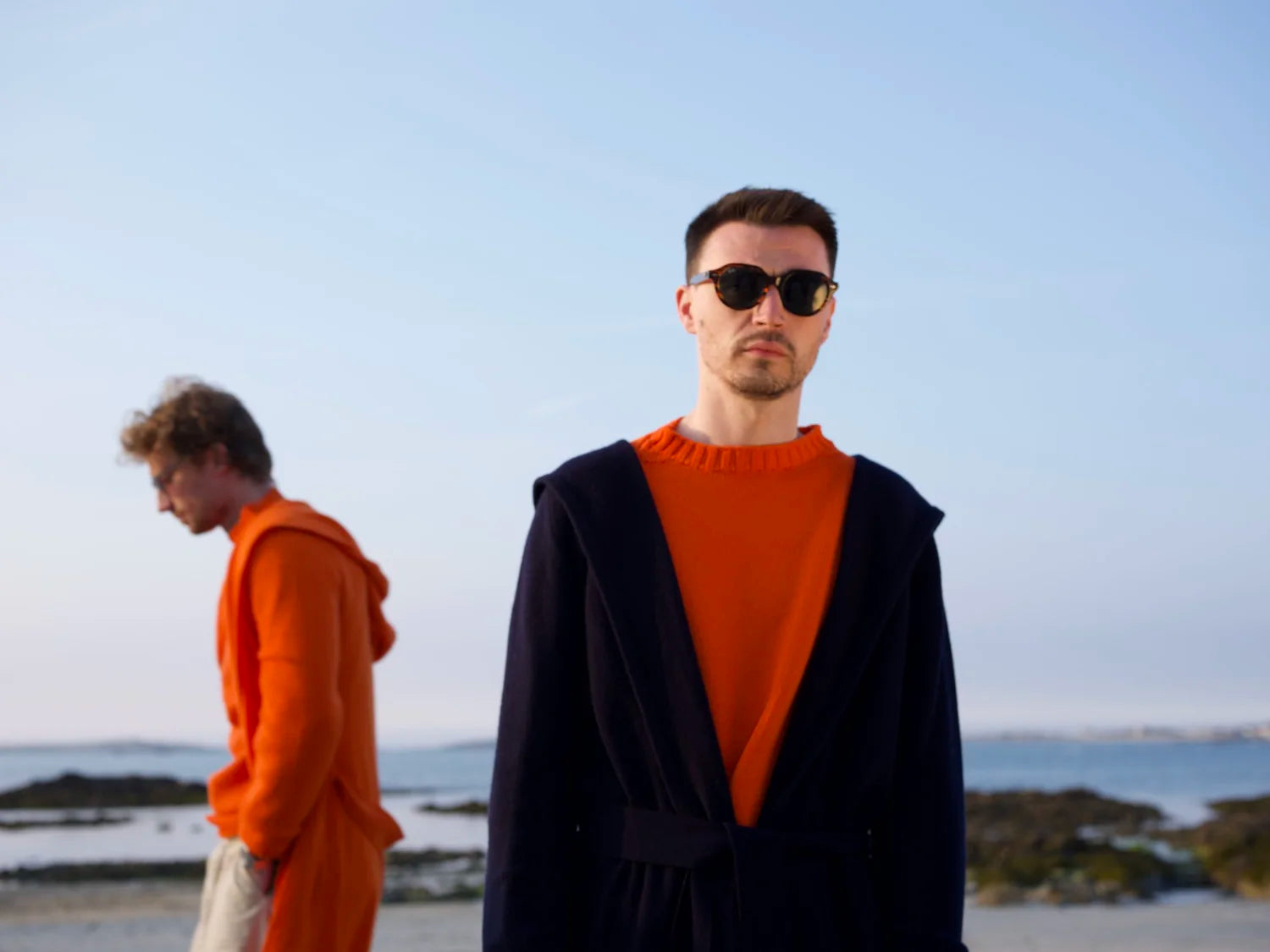 Cashmere Cold Water Swimming Wrap in Nautical